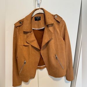 Tahari faux leather suede jacket